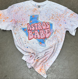 Astros Babe Paint Splatter