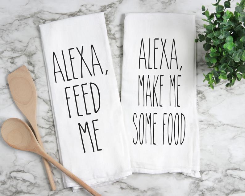 Feed Me/Make Food Tea Towel SET