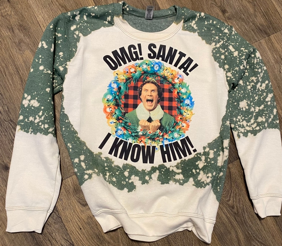 SANTA! Bleached Sweatshirt
