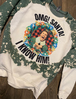 Load image into Gallery viewer, SANTA! Bleached Sweatshirt
